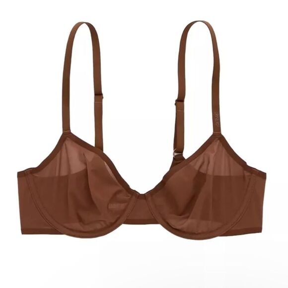 Aerie Smoothez Size 34D Mesh Unlined Balconette Underwire Bra - Picture 1 of 14